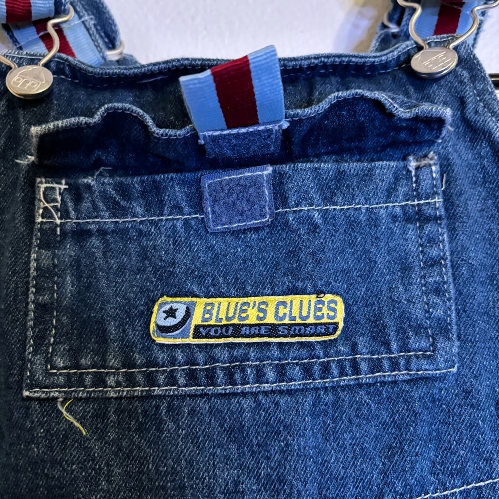 Vintage 2001 Blue’s Clues Denim Shortalls Kids 4T - Picture 4 of 8